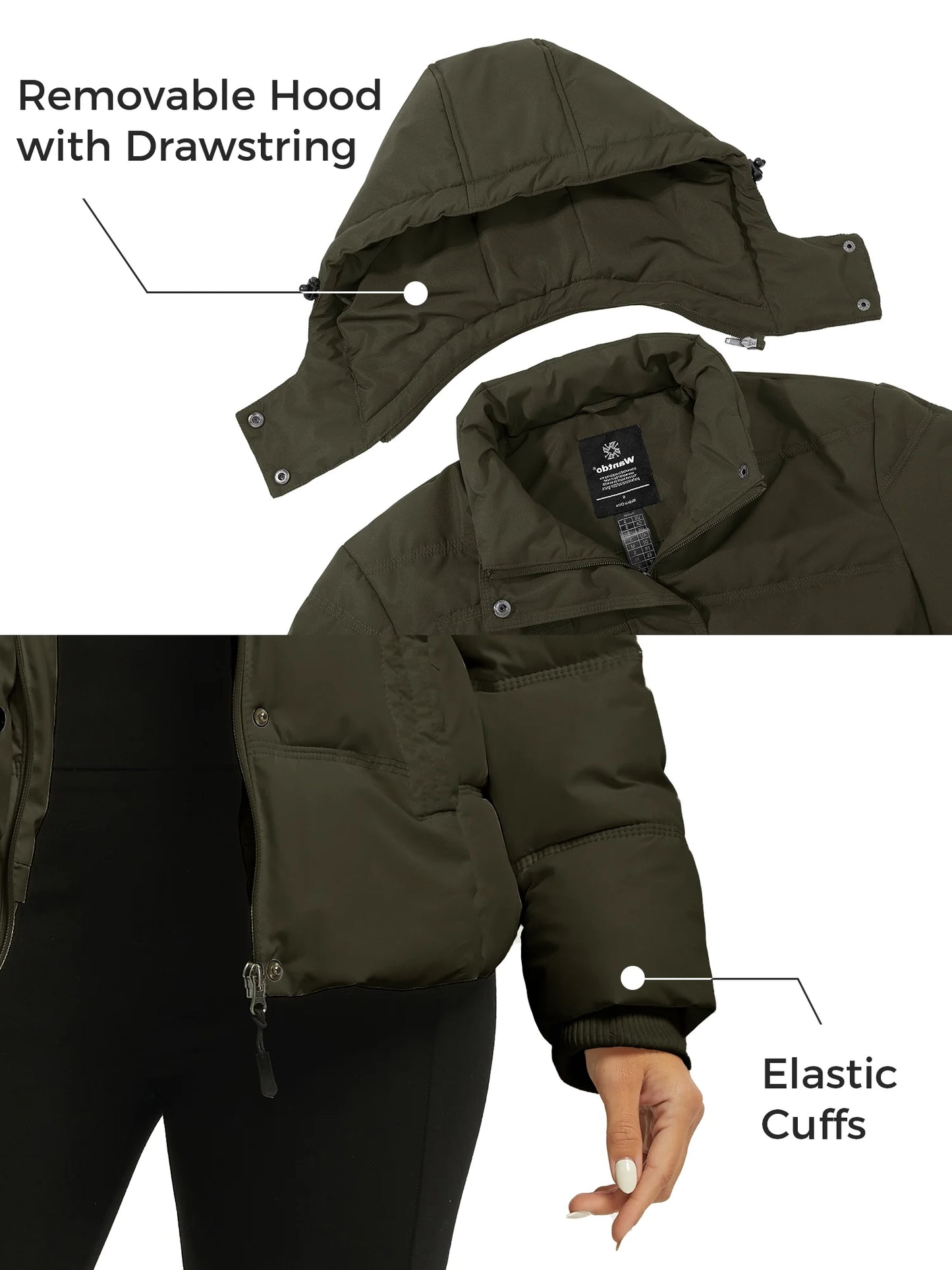 Women'S plus Size Puffer Coat Quilted Puffer Jacket Windproof Outerwear Coat Dark Gray XL