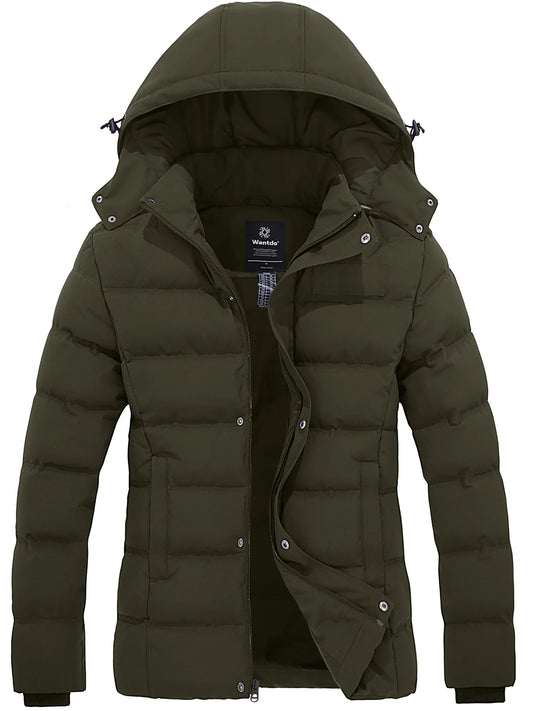 Women'S plus Size Puffer Coat Quilted Puffer Jacket Windproof Outerwear Coat Dark Gray XL